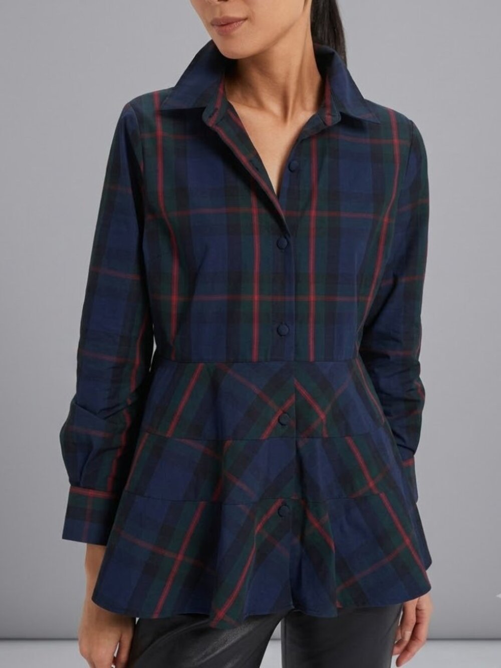 Tuckernuck Pomander Place Fraser Plaid Ashlen Blouse Size Small